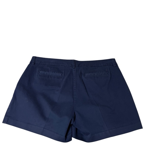 Nautica Women's Navy Chino Shorts Size 12 - Picture 3 of 6